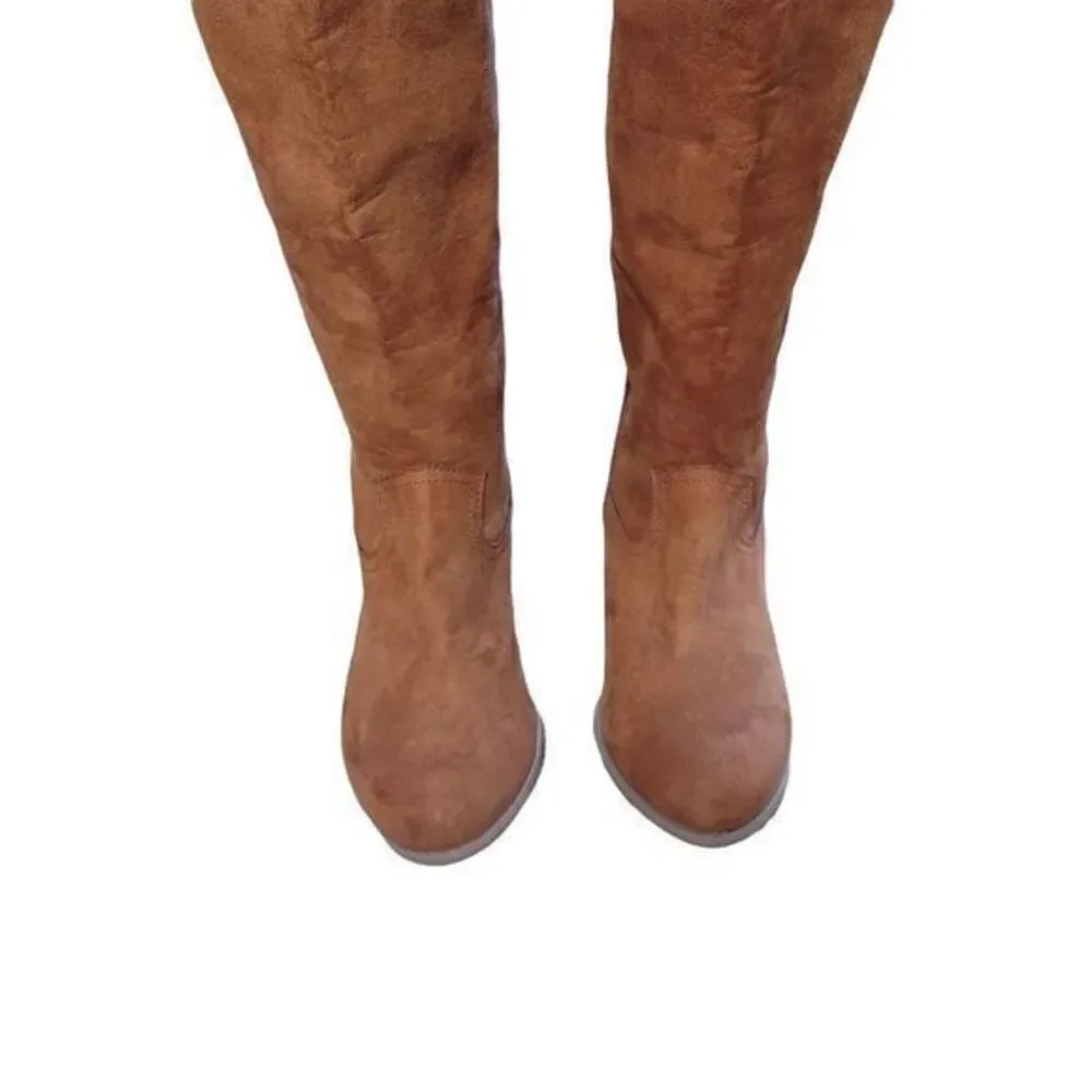 Torrid Faux Suede Shearling Top Knee High Boots Size‎ 10.5W